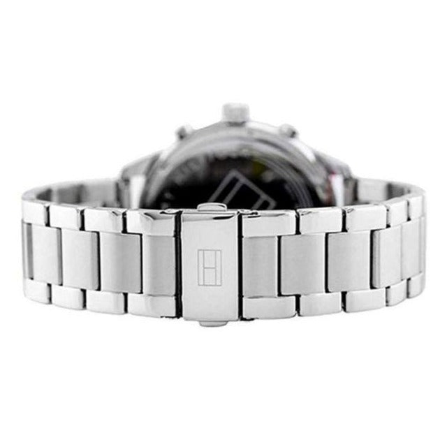 Tommy Hilfiger Chase Quartz Black Dial Silver Steel Strap Watch For Men - 1791485 Buy Now By Tommy Hilfiger