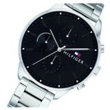 Tommy Hilfiger Chase Quartz Black Dial Silver Steel Strap Watch For Men - 1791485 Buy Now By Tommy Hilfiger