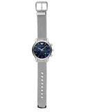Emporio Armani Luigi Chronograph Blue Dial Silver Mesh Bracelet Watch For Men - AR80038 Buy Now By Emporio Armani