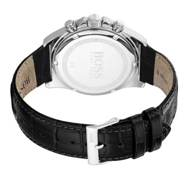 Hugo Boss Hero Chronograph Black Dial Black Leather Strap Watch For Men - 1513752 Buy Now By Hugo Boss