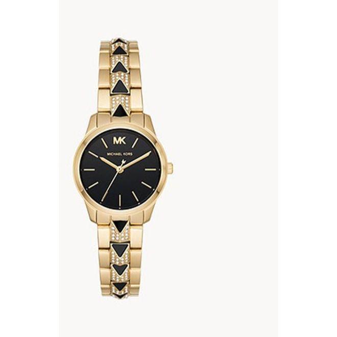 Michael Kors Runway Mercer Quartz Black Dial Two Tone Steel Strap Watch For Women - MK6672 Buy Now By Michael Kors