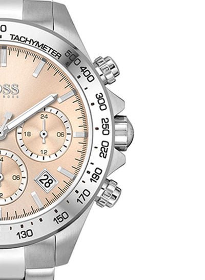 Hugo Boss Novia Pink Dial Silver Steel Strap Watch for Women - 1502615 Buy Now By Hugo Boss