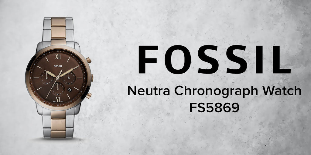 Fossil Neutra Chronograph Brown Dial Two Tone Steel Strap Watch for Men - FS5869 Buy Now By Fossil