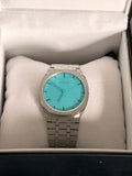 Gucci 25H Quartz Turquoise Dial Silver Steel Strap Watch For Women - YA163409 Buy Now By Gucci