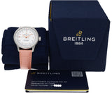 Breitling Navitimer Automatic 35 Mother of Pearl Dial Pink Leather Strap Watch for Women - A17395211A1P3 Buy Now By Breitling