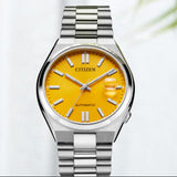 Citizen Tsuyosa Automatic Yellow Dial Silver Steel Strap Watch for Men - NJ0150-81Z Buy Now By Citizen