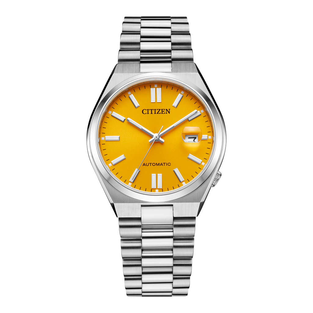 Citizen Tsuyosa Automatic Yellow Dial Silver Steel Strap Watch for Men - NJ0150-81Z Buy Now By Citizen