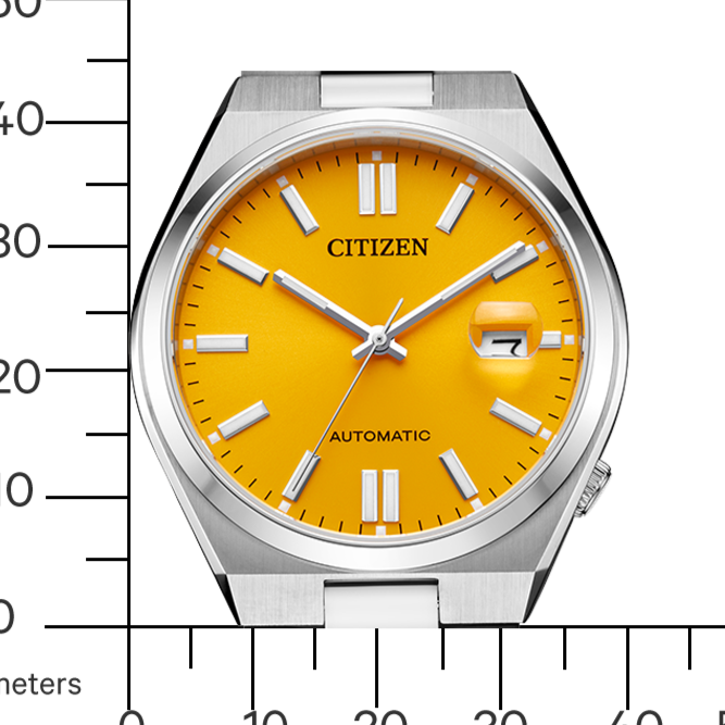Citizen Tsuyosa Automatic Yellow Dial Silver Steel Strap Watch for Men - NJ0150-81Z Buy Now By Citizen