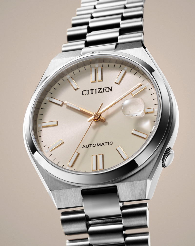 Citizen Tsuyosa Automatic Oatmeal White Dial Silver Steel Strap Watch For Men - NJ0151-88W Buy Now By Citizen