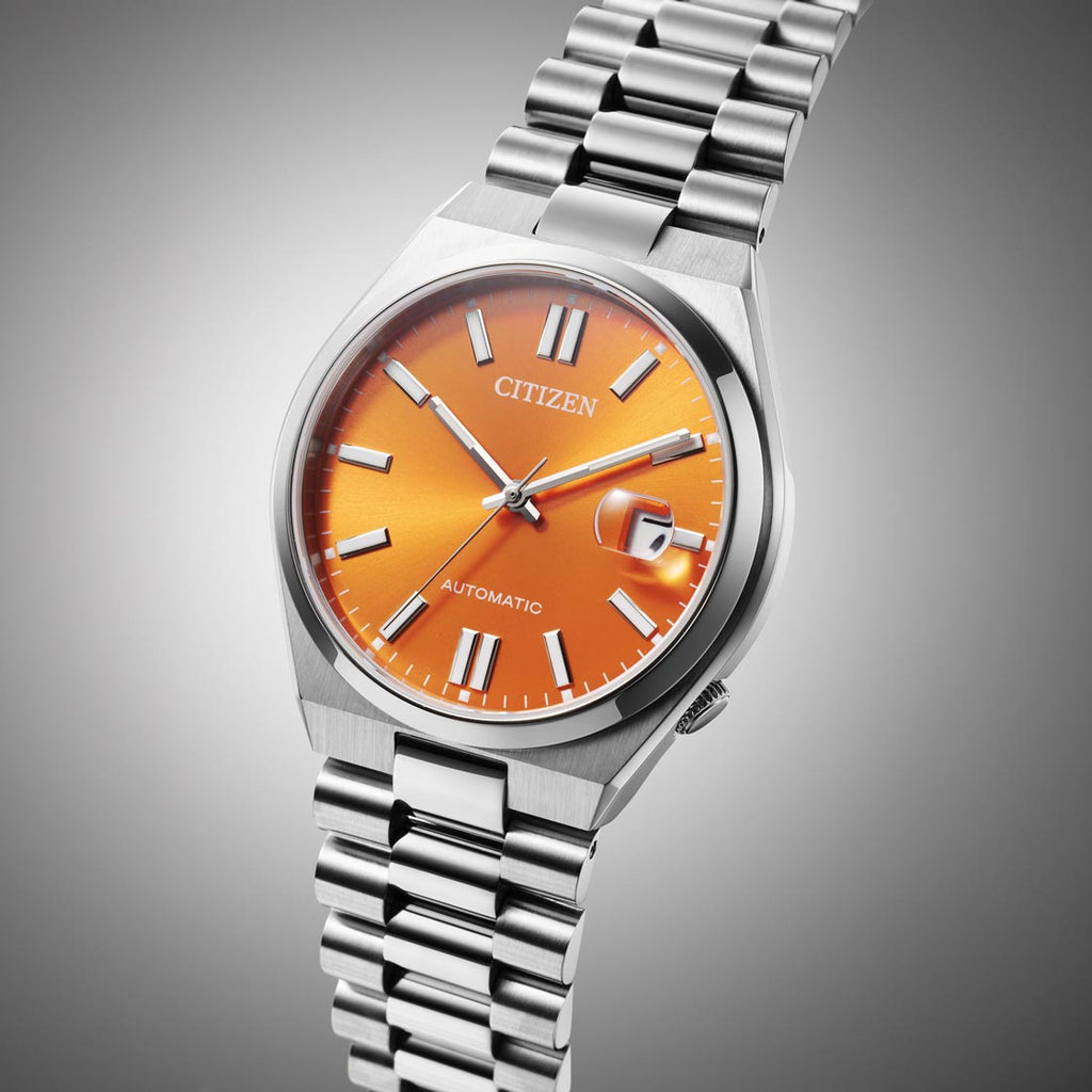 Citizen Tsuyosa Automatic Orange Dial Silver Steel Strap Watch For Men - NJ0151-88Z Buy Now By Citizen