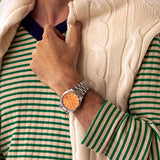 Citizen Tsuyosa Automatic Orange Dial Silver Steel Strap Watch For Men - NJ0151-88Z Buy Now By Citizen