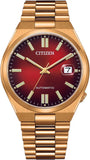 Citizen Tsuyosa Automatic Red Dial Gold Steel Strap Watch For Men - NJ0153-82X Buy Now By Citizen
