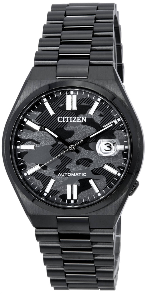 Citizen Tsuyosa Automatic Camouflage Black Dial Black Steel Strap Watch For Men - NJ0155-87E Buy Now By Citizen
