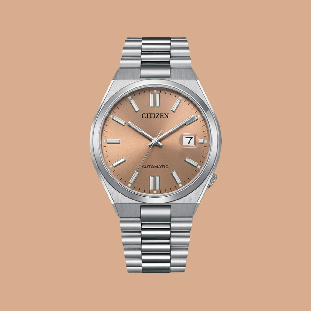 Citizen x Pantone Automatic Warm Sand Dial Silver Steel Strap Watch For Men - NJ0158-89Y Buy Now By Citizen