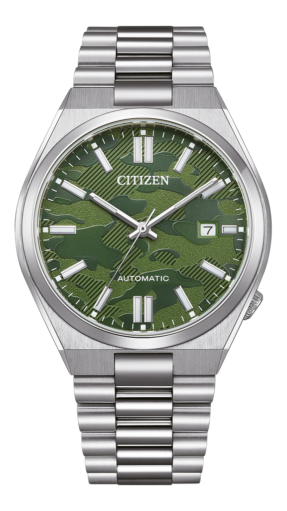 Citizen Tsuyosa Automatic Camouflage Green Dial Silver Steel Strap Watch For Men - NJ0159-86X Buy Now By Citizen