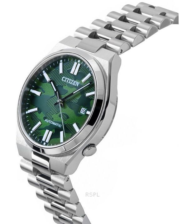 Citizen Tsuyosa Automatic Camouflage Green Dial Silver Steel Strap Watch For Men - NJ0159-86X Buy Now By Citizen