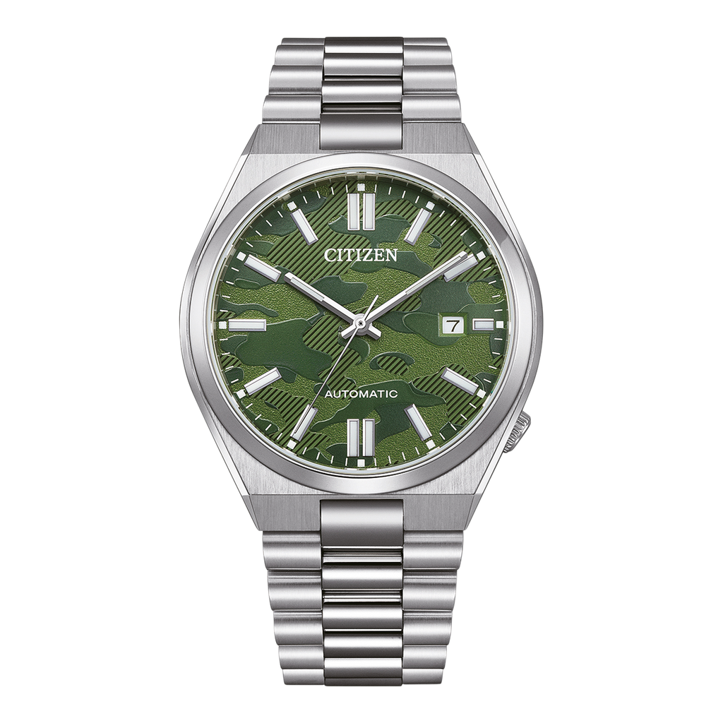 Citizen Tsuyosa Automatic Camouflage Green Dial Silver Steel Strap Watch For Men - NJ0159-86X Buy Now By Citizen