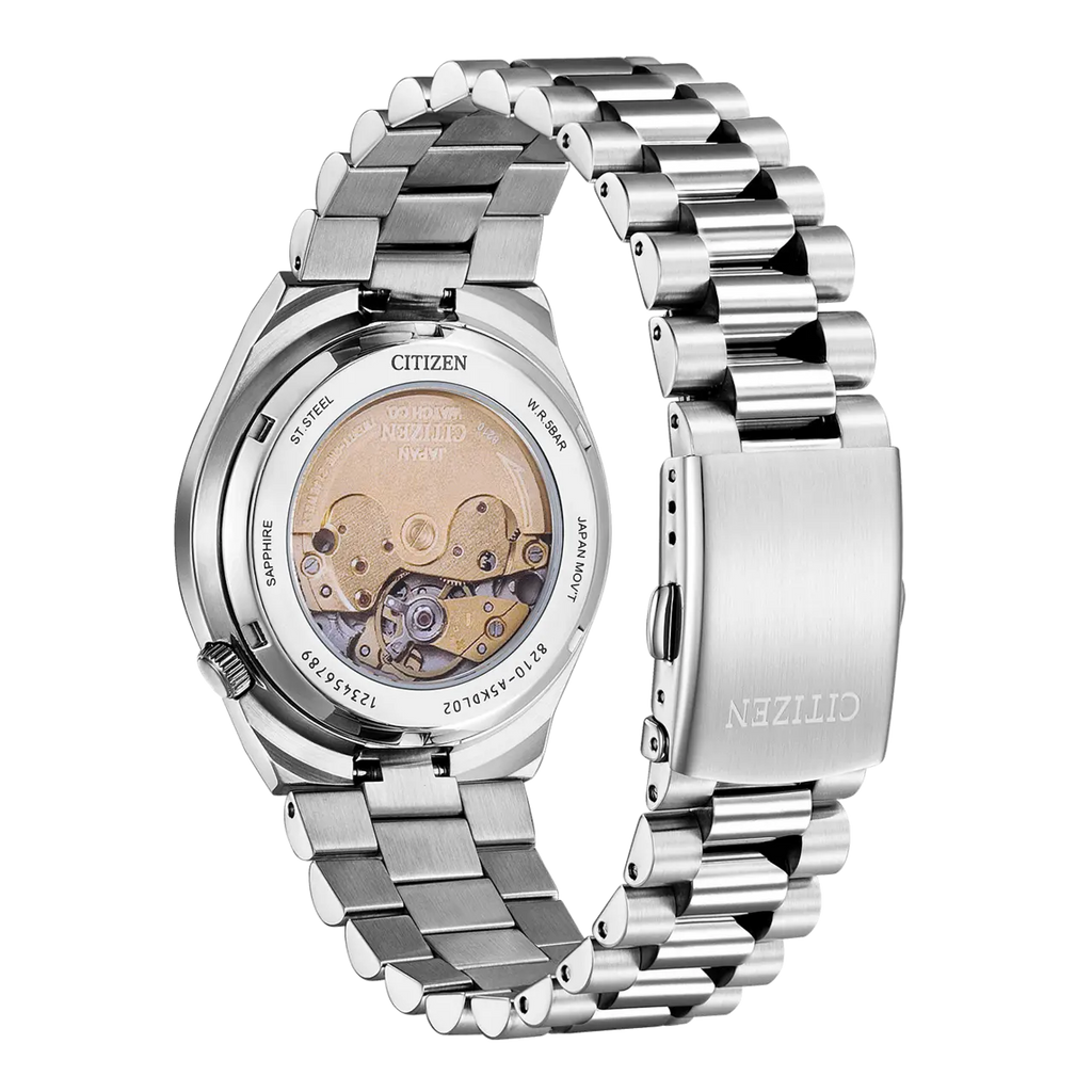 Citizen Tsuyosa Automatic Salmon Orange Dial Silver Steel Strap Watch For Men - NJ0159-86Z Buy Now By Citizen