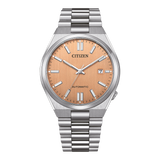 Citizen Tsuyosa Automatic Salmon Orange Dial Silver Steel Strap Watch For Men - NJ0159-86Z Buy Now By Citizen