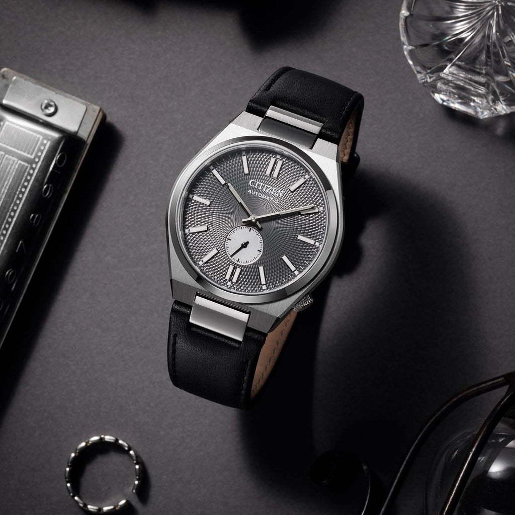 Citizen Tsuyosa Automatic Grey Dial Black Leather Strap Watch for Men - NK5010-01H Buy Now By Citizen