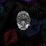 Citizen Tsuyosa Automatic Grey Dial Black Leather Strap Watch for Men - NK5010-01H