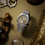 Citizen Tsuyosa Automatic Titanium Yellow Dial Silver Steel Strap Watch For Men - NK5010-51X Buy Now By Citizen