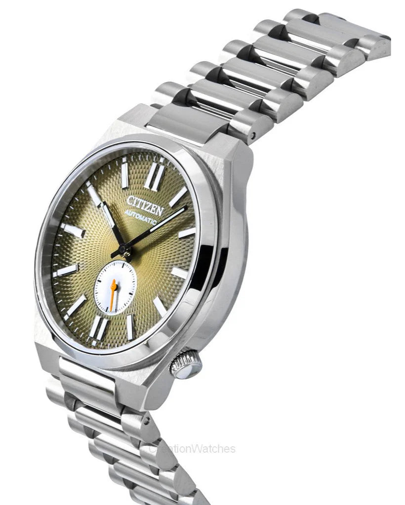 Citizen Tsuyosa Automatic Titanium Yellow Dial Silver Steel Strap Watch For Men - NK5010-51X Buy Now By Citizen