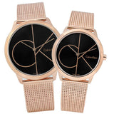 Calvin Klein Minimal Black Dial Rose Gold Mesh Bracelet Watch for Men - K3M21621 Buy Now By Calvin Klein