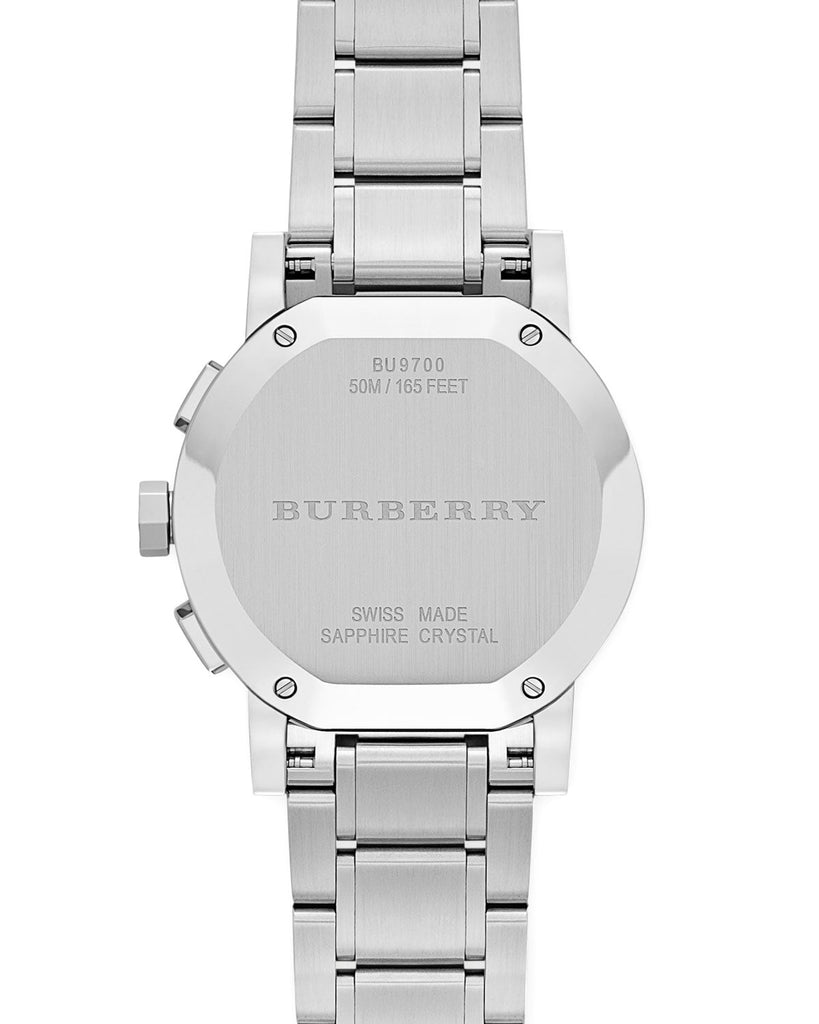 Burberry City Chronograph White Dial Silver Steel Strap Watch For Women - BU9700 Buy Now By Burberry