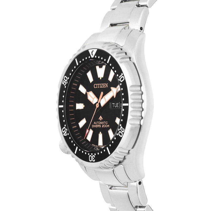 Citizen Promaster 200M Diver Fugu Asian Limited Edition Black Dial Silver Steel Strap Watch For Men - NY0090-86E Buy Now By Citizen