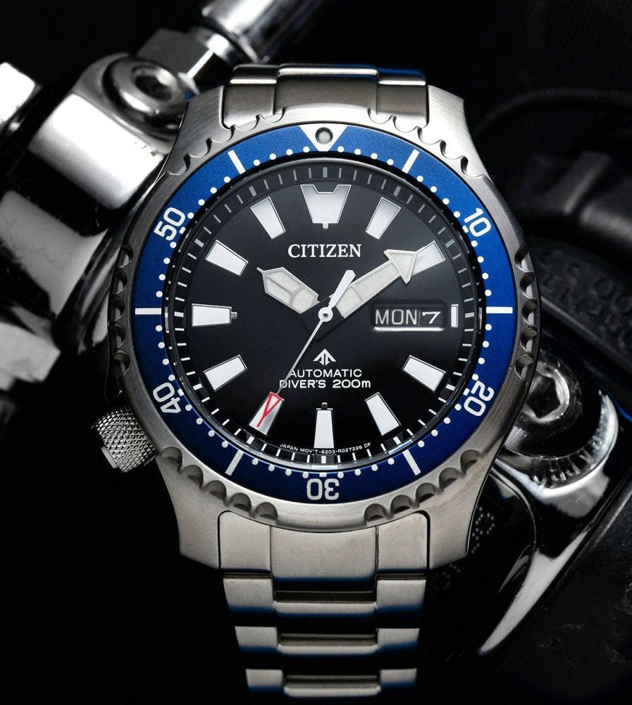 Citizen Promaster Fugu Limited Edition Diver's 200m Automatic Black Dial Silver Steel Strap Watch For Men - NY0098-84E Buy Now By Citizen