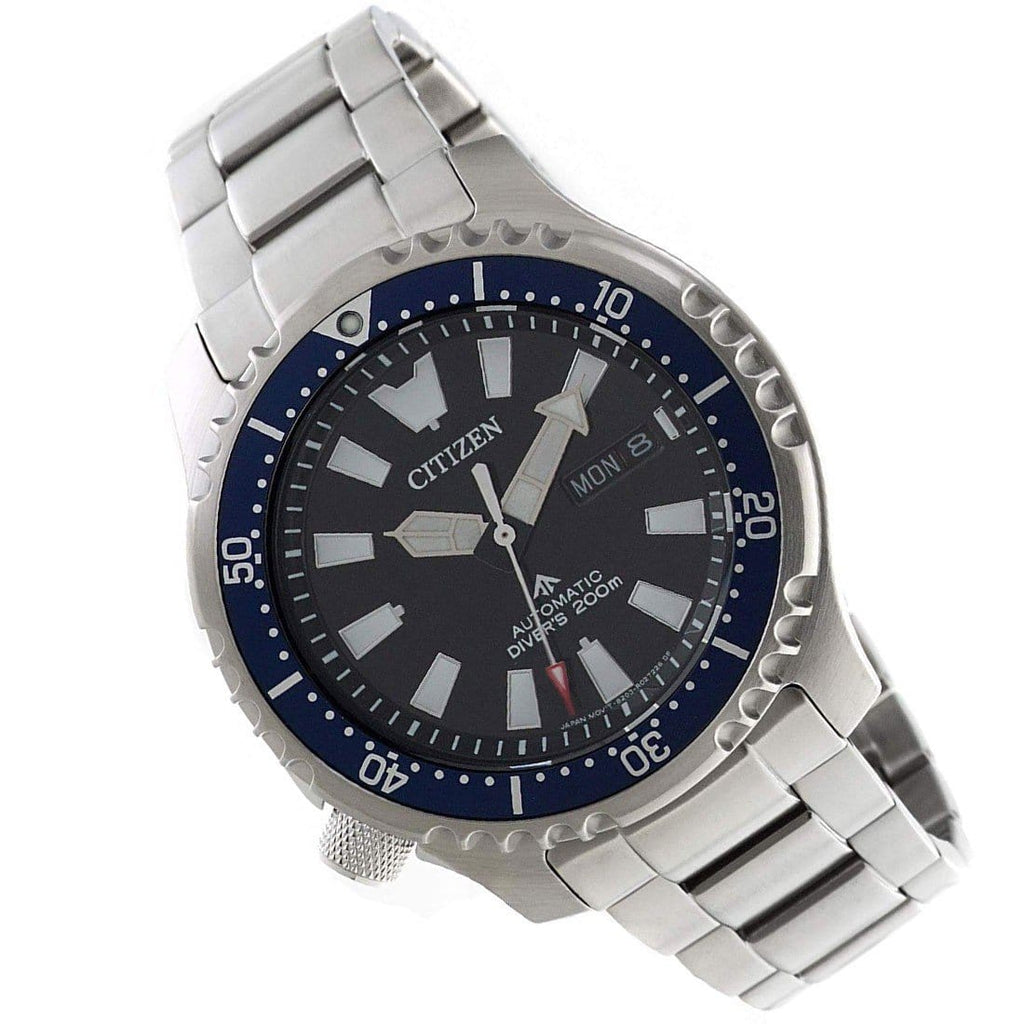 Citizen Promaster Fugu Limited Edition Diver's 200m Automatic Black Dial Silver Steel Strap Watch For Men - NY0098-84E Buy Now By Citizen
