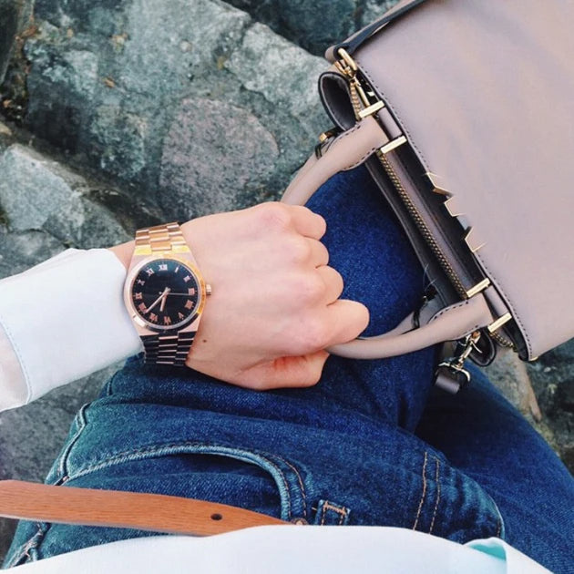 Michael Kors Channing Black Dial Rose Gold Steel Strap Watch For Women - MK5937 Buy Now By Michael Kors