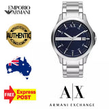 Armani Exchange Hampton Chronograph Blue Dial Silver Steel Strap Watch For Men - AX2132 Buy Now By Armani Exchange