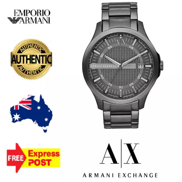 Armani Exchange Hampton Chronograph Grey Dial Grey Steel Strap Watch For Men - AX2135 Buy Now By Armani Exchange