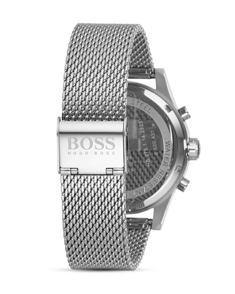 Hugo Boss Jet Chronograph Grey Dial Silver Mesh Bracelet Watch for Men - 1513440 Buy Now By Hugo Boss