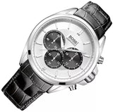 Hugo Boss Driver Chronograph Quartz Silver Dial Black Leather Strap Watch For Men - 1512880 Buy Now By Hugo Boss