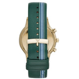 Emporio Armani Renato Chronograph Silver Dial Green Leather Strap Watch For Men - AR11233 Buy Now By Emporio Armani