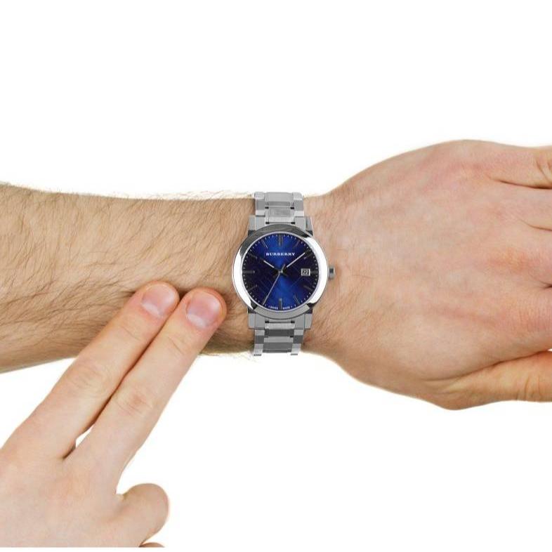 Burberry The City Blue Dial Silver Steel Strap Watch for Men - BU9031 Buy Now By Burberry