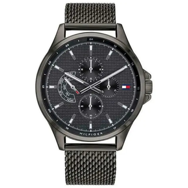 Tommy Hilfiger Shawn Chronograph Quartz Grey Dial Grey Mesh Bracelet Watch for Men - 1791613 Buy Now By Tommy Hilfiger