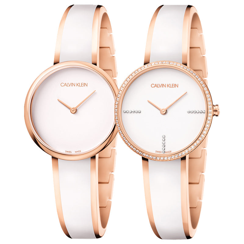 Calvin Klein Seduce Seduction White Dial Two Tone Steel Strap Watch for Women - K4E2NX1T Buy Now By Calvin Klein
