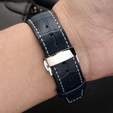 Citizen Eco Drive Calendrier White Dial Blue Leather Strap Watch For Men - BU2020-11A Buy Now By Citizen