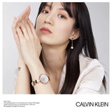 Calvin Klein Wavy White Dial Rose Gold Steel Strap Watch for Women - K9U23646 Buy Now By Calvin Klein