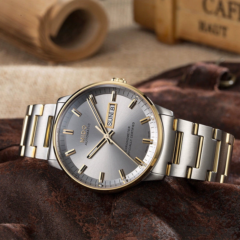 Mido Commander II Automatic Chronometer Silver Dial Two Tone Steel Strap Watch For Men - M021.431.22.071.00 Buy Now By Mido