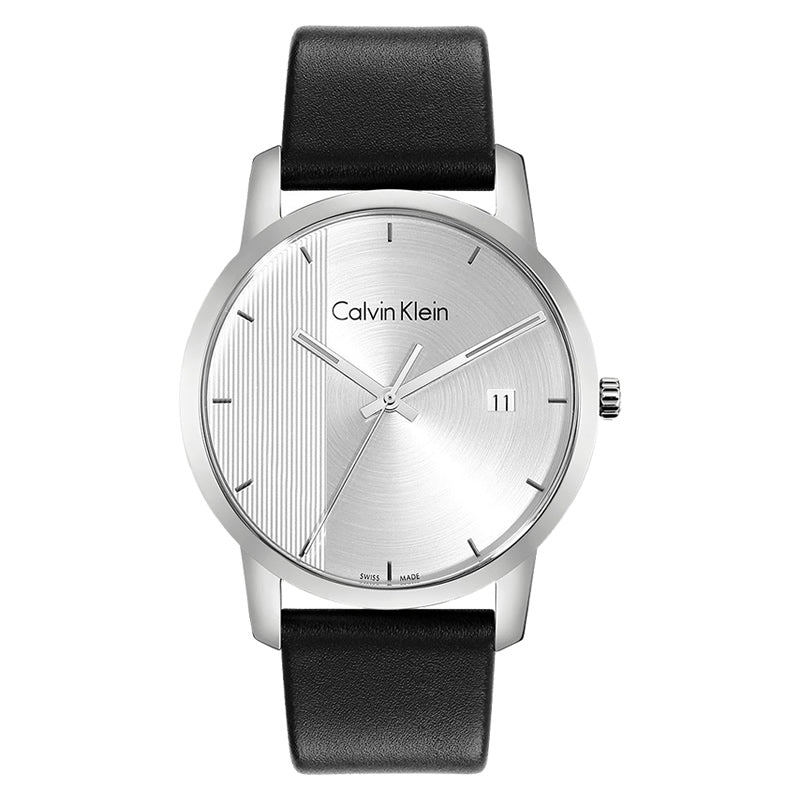 Calvin Klein City Silver Dial Black Steel Strap Watch for Men - K2G2G1CX Buy Now By Calvin Klein