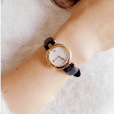 Gucci Diamantissima Mother of Pearl Dial Black Leather Strap Watch For Women - YA141505 Buy Now By Gucci