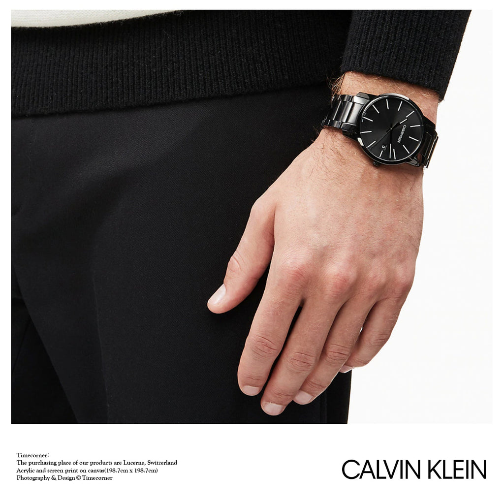 Calvin Klein City Quartz Black Dial Black Steel Strap Watch for Men - K2G2G4B1 Buy Now By Calvin Klein