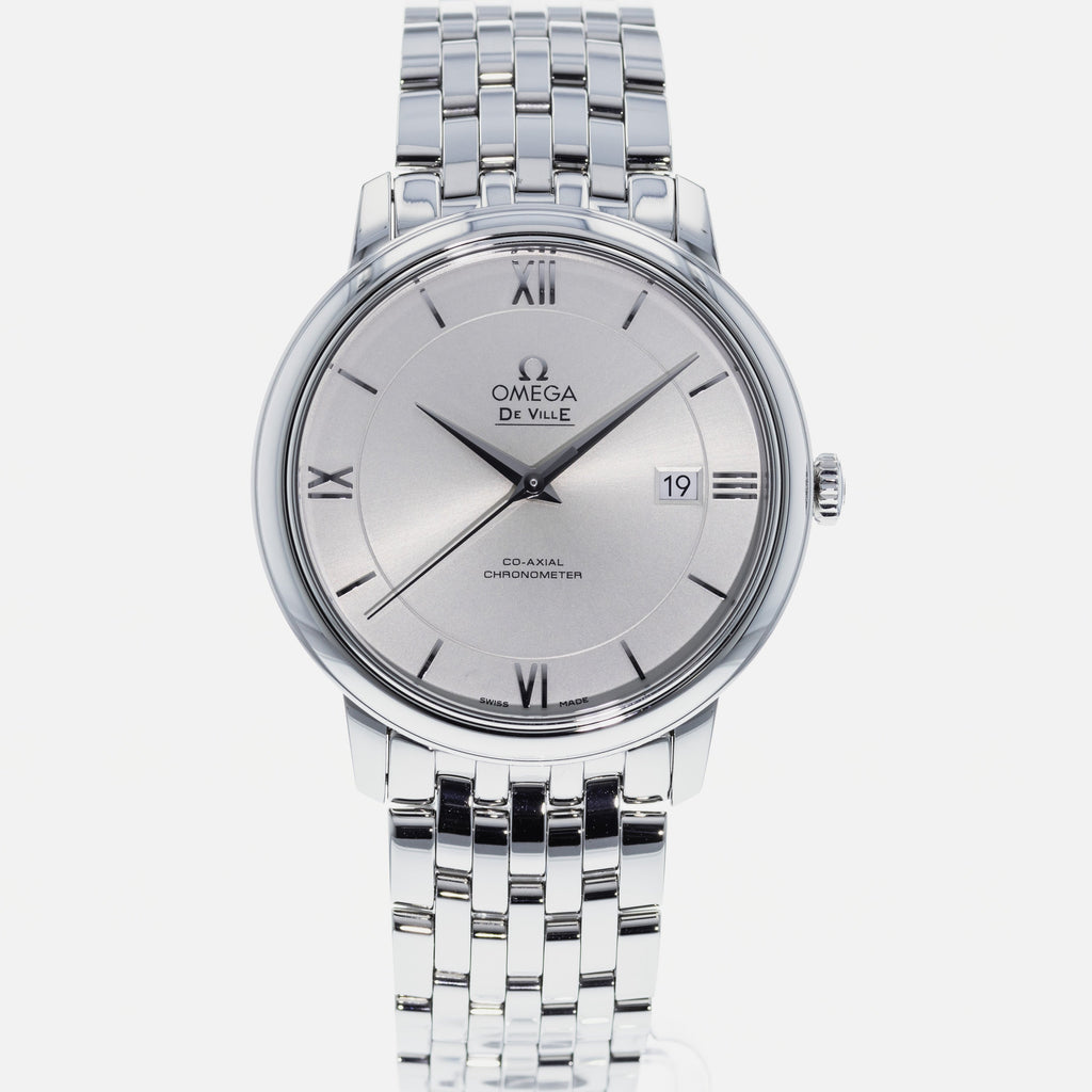 Omega De Ville Prestige Co-Axial Silver Dial Silver Steel Strap Watch for Men - 424.10.40.20.02.003 Buy Now By Omega