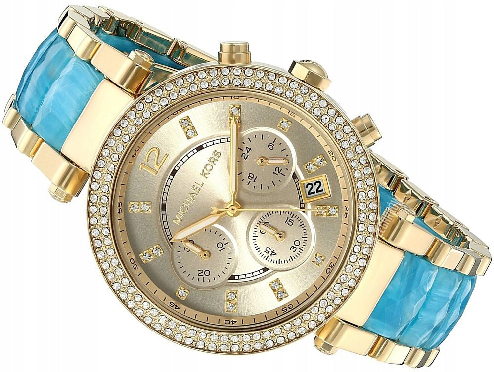 Michael Kors Parker Gold Dial Two Tone Steel Strap Watch for Women - MK6364 Buy Now By Michael Kors