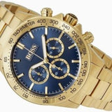 Hugo Boss Ikon Blue Dial Gold Steel Strap Watch for Men - 1513340 Buy Now By Hugo Boss